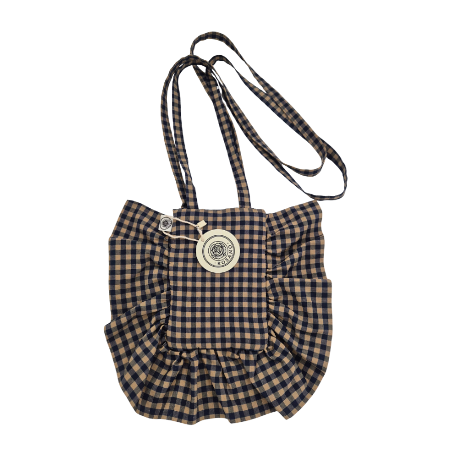 Valerie Crossbody Bag (Navy Gingham) — Tasarım Çantalar - El Yapımı Aksesuar | Rosano Studio