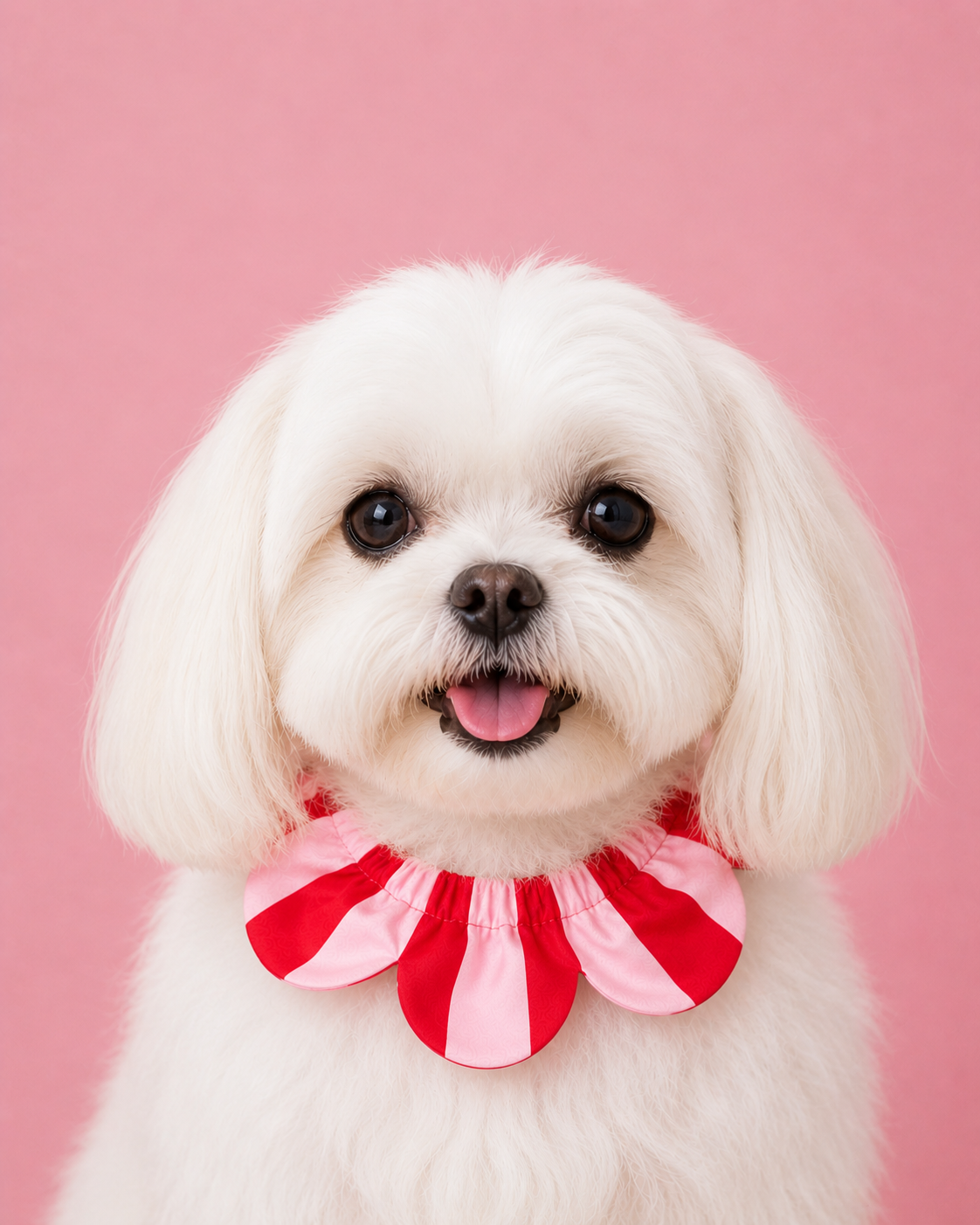 El Yapımı Köpek Yakalığı – PawBow Flower Dog Collar (red pink stripe) - El yapımı tasarım aksesuar ve lüks hediye alternatifi 2 | Rosano Studio