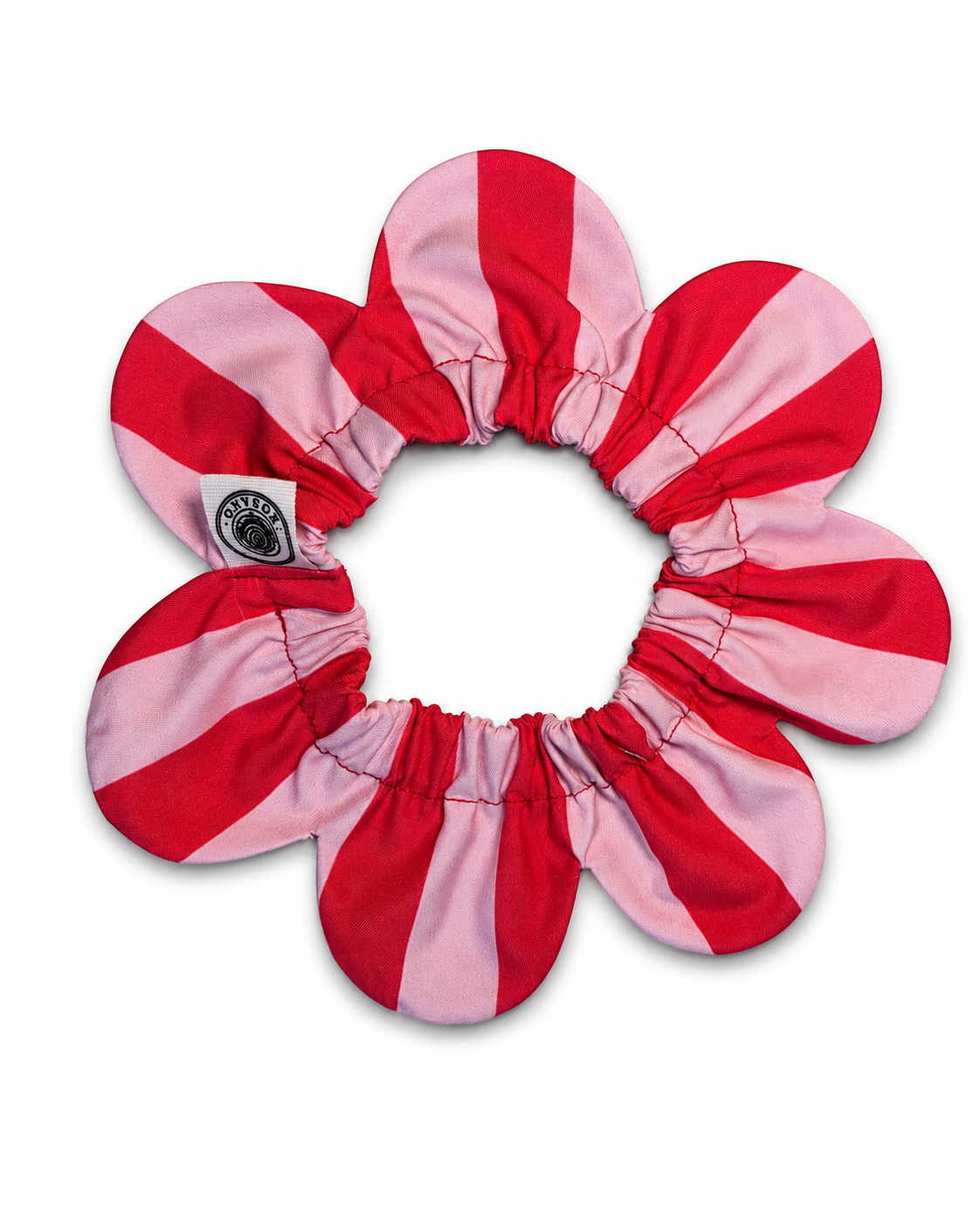 El Yapımı Köpek Yakalığı – PawBow Flower Dog Collar (red pink stripe) - El yapımı tasarım aksesuar ve lüks hediye alternatifi 3 | Rosano Studio