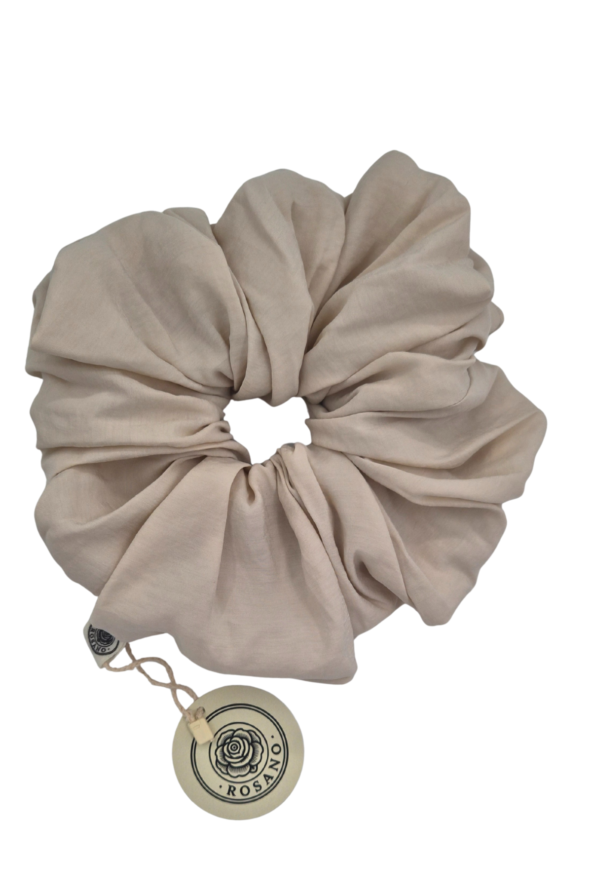 El Yapımı Scrunchie & Toka – Jumbo Scrunchie (Beige) - El yapımı tasarım aksesuar ve lüks hediye alternatifi 1 | Rosano Studio