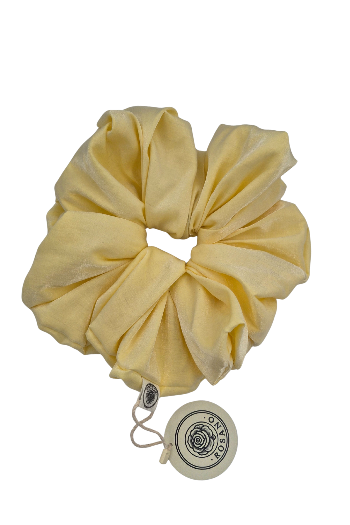 El Yapımı Scrunchie & Toka – Jumbo Scrunchie (Yellow) - El yapımı tasarım aksesuar ve lüks hediye alternatifi 1 | Rosano Studio