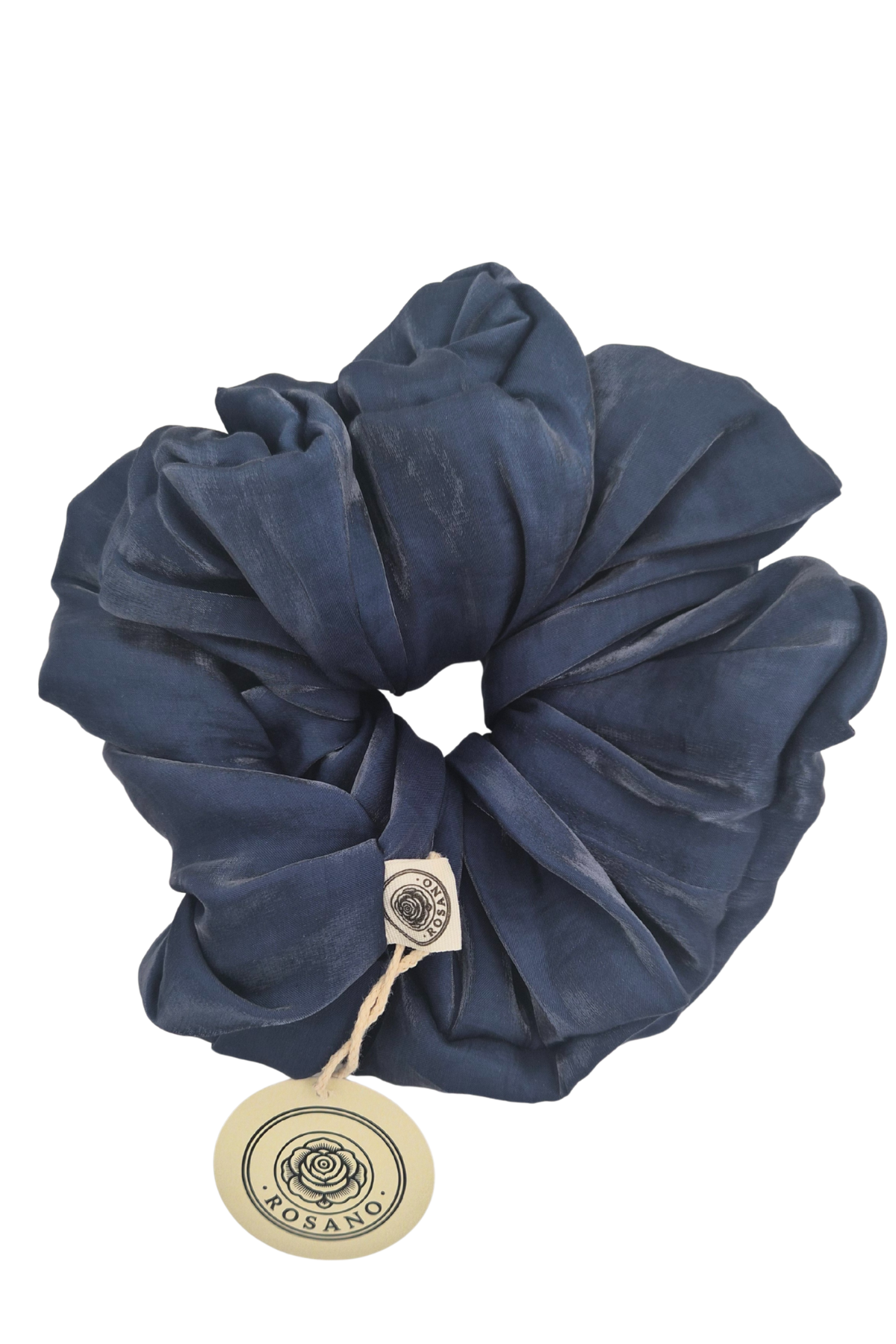 El Yapımı Scrunchie & Toka – Jumbo Scrunchie (Navy) - El yapımı tasarım aksesuar ve lüks hediye alternatifi 1 | Rosano Studio