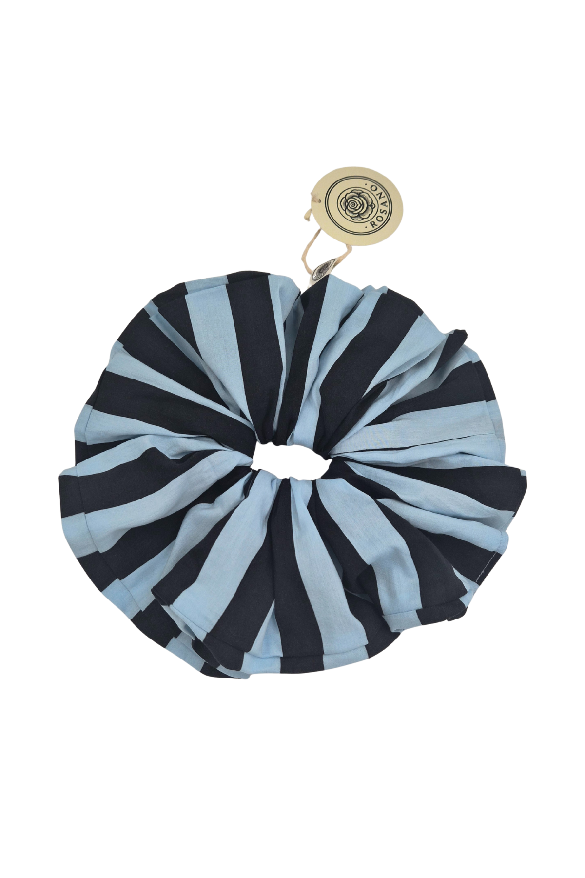 El Yapımı Scrunchie & Toka – Jumbo Scrunchie (Black Blue) - El yapımı tasarım aksesuar ve lüks hediye alternatifi 1 | Rosano Studio