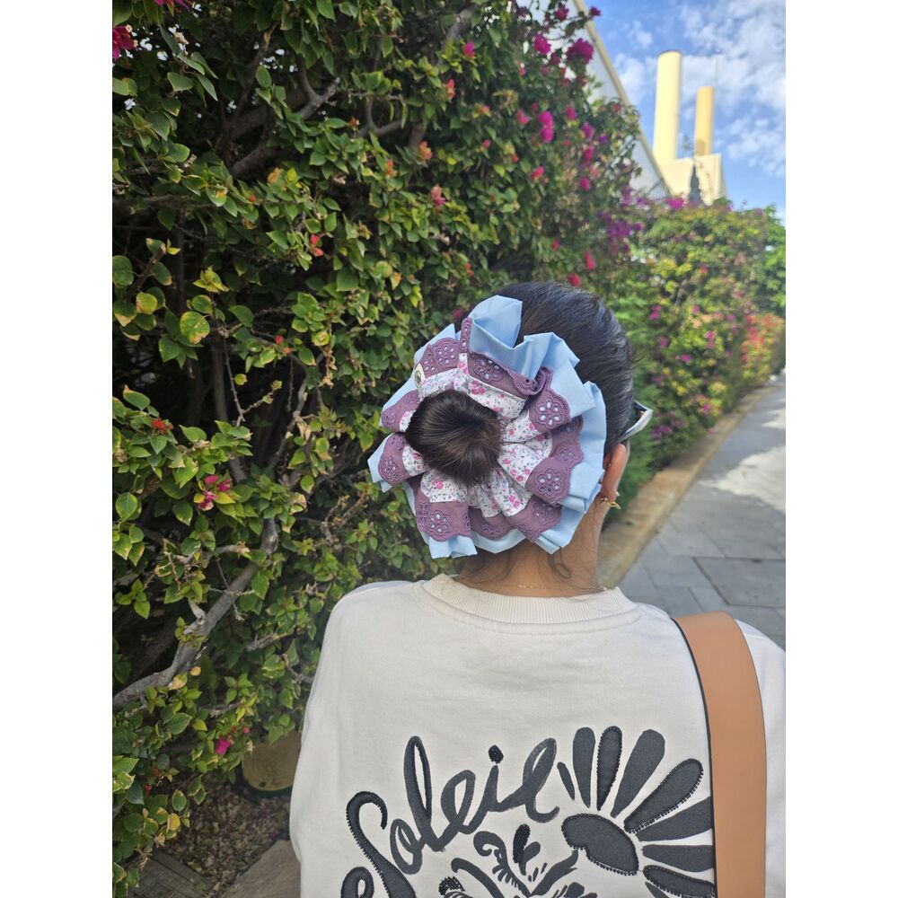 El Yapımı Scrunchie & Toka – Ruffle Scrunchie - El yapımı tasarım aksesuar ve lüks hediye alternatifi 1 | Rosano Studio