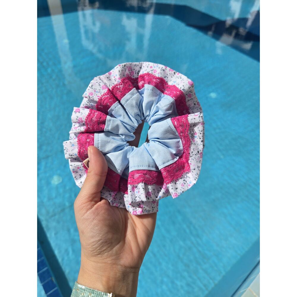 El Yapımı Scrunchie & Toka – Ruffle Scrunchie - El yapımı tasarım aksesuar ve lüks hediye alternatifi 1 | Rosano Studio